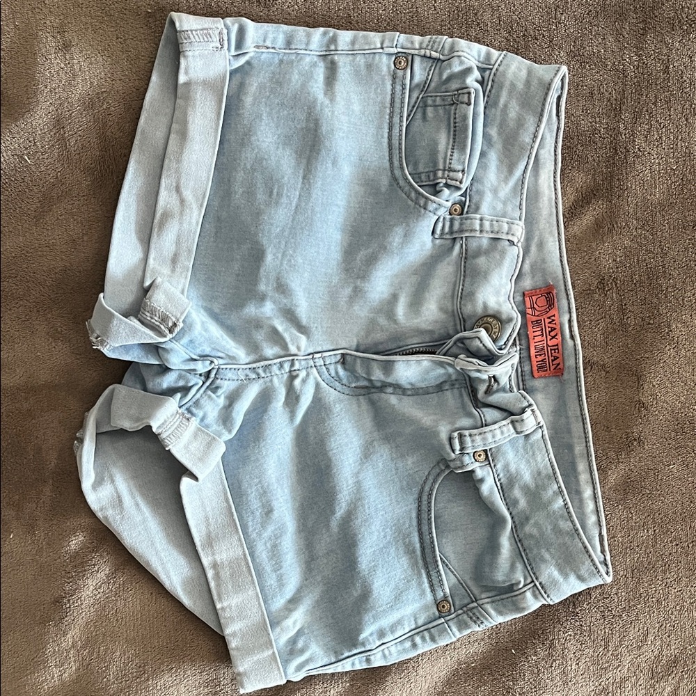 Wax Jean Light Blue Denim Shorts